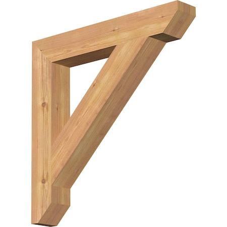 Ekena Millwork Traditional Slat Smooth Bracket, Western Red Cedar, 3 1/2"W x 24"D x 24"H BKT04X24X24TRA06SWR